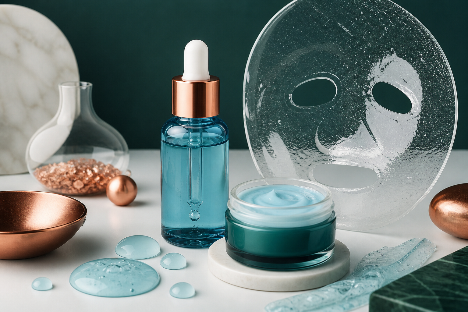 Formulation formats representing Copper Tripeptide-1 application possibilities